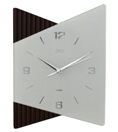 Zegar ścienny JVD szkło drewno NS13011.2