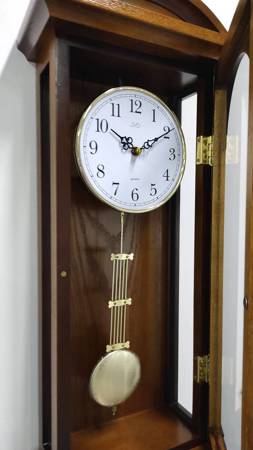 Zegar ścienny Z WAHADŁEM drewno KURANTY N9317.2