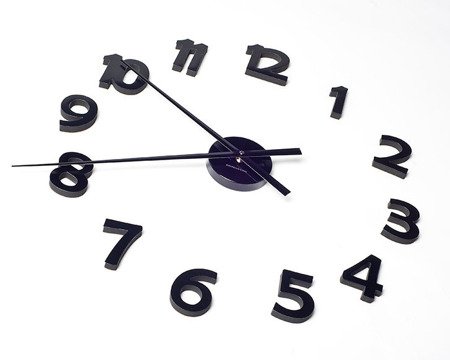 Zegar ścienny naklejany CZARNY 100 cm HS-140BB