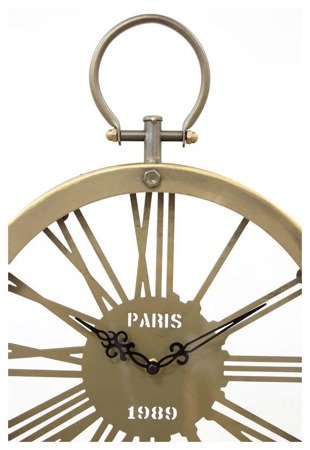 Zegar stojący metalowy mosiądz ażurowy retro loft duży AP 113720